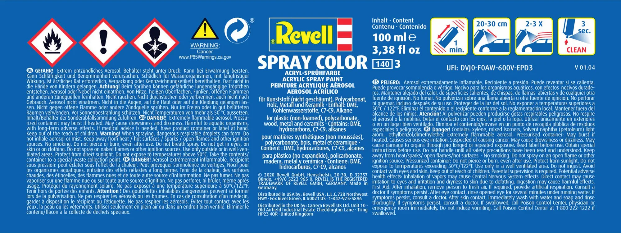 Matt "Tank Grey" Spray Color Acrylic Aerosol 100ml - Image 2