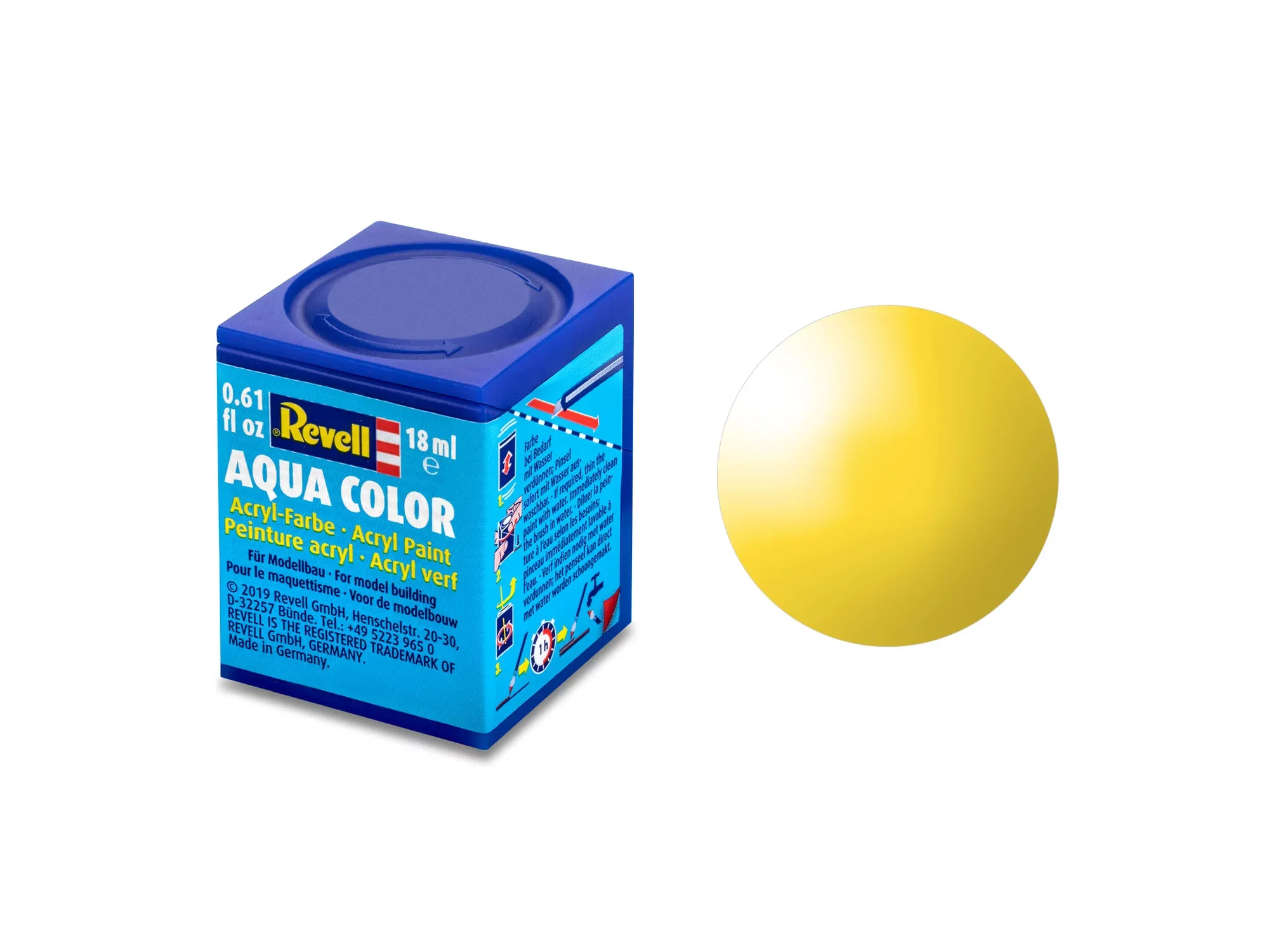 Gloss "Yellow" (RAL 1018)Aqua Color Acrylic - 18ml