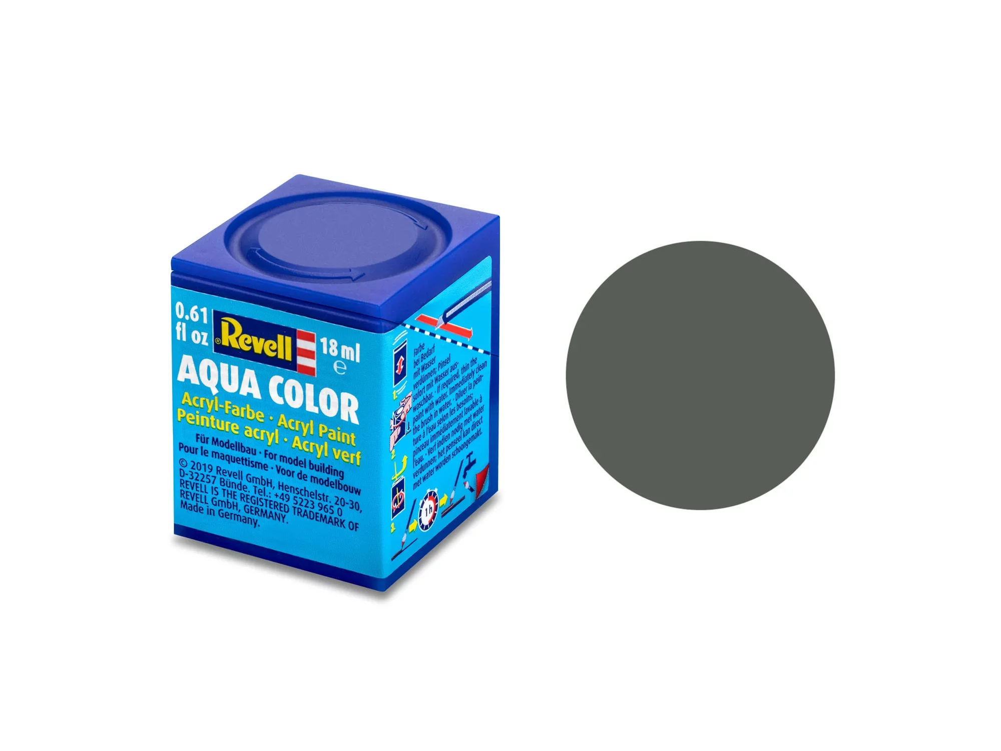 Matt "Greenish Grey" (RAL 7009) Aqua Color - 18ml