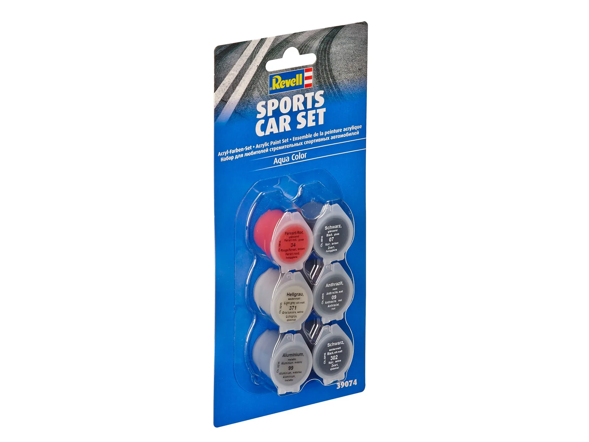 "Sports Car Set" Aqua Color Acrylic - 6x 5ml