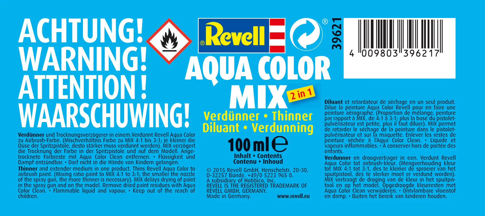 Revell "Aqua Color Mix" Acrylic Thinner - 100ml - Image 4