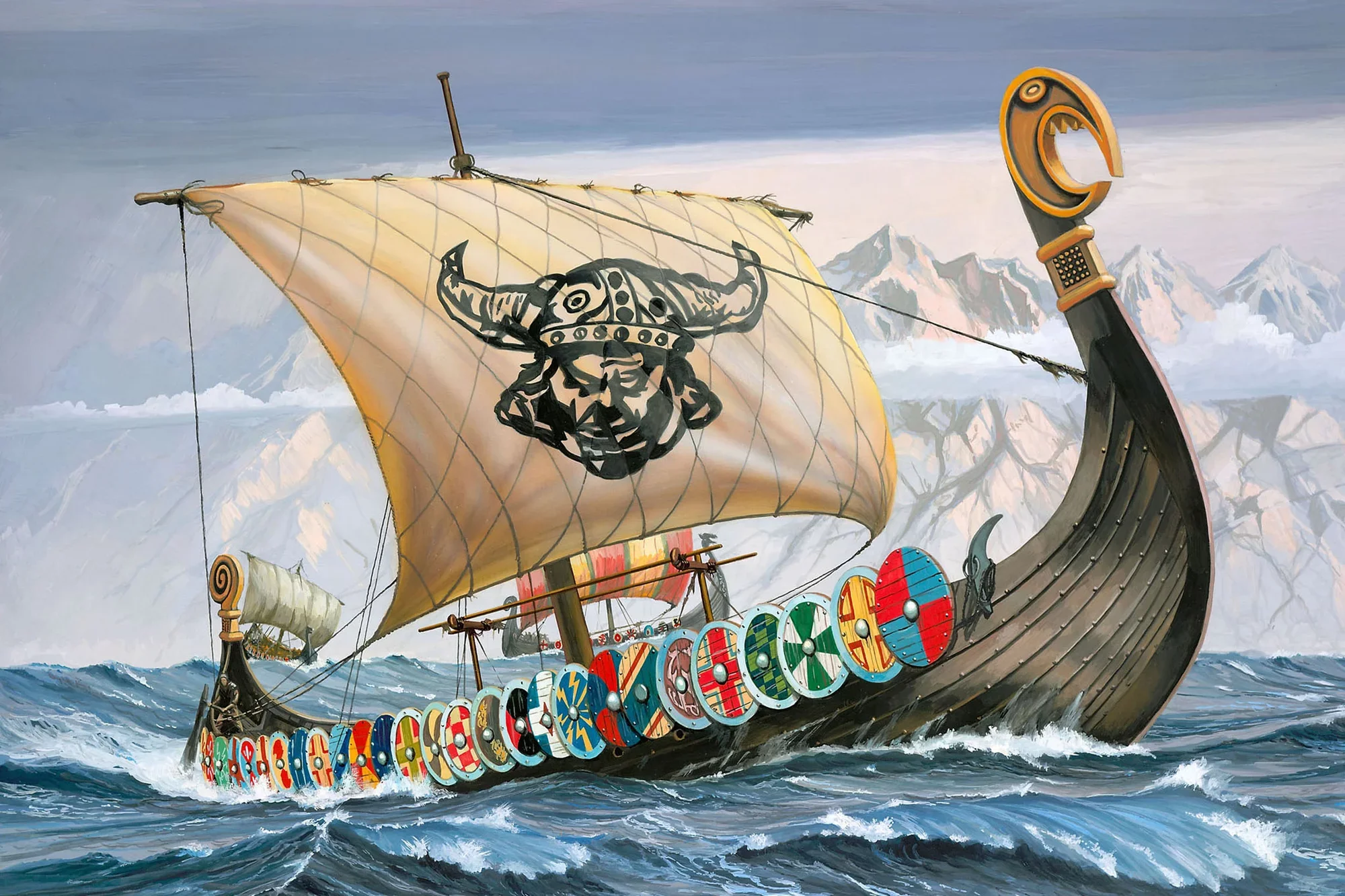 Model Set Viking Ship - Image 3